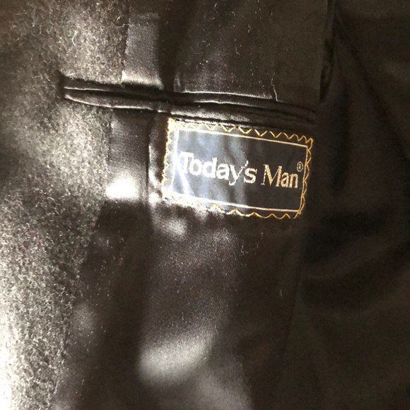 Black/Charcoal PIERRE CARDIN Men’s Wool Coat - Picture 8 of 12